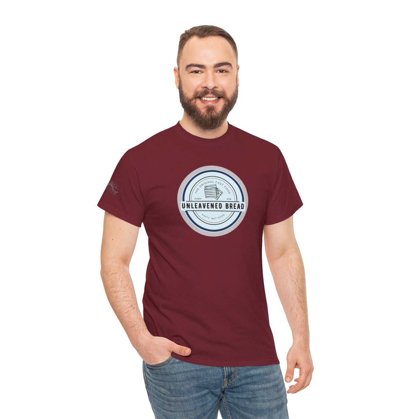 Unleavened Bread Matzo T-Shirt — "Hasty but Good" Passover Biblical Humor Tee