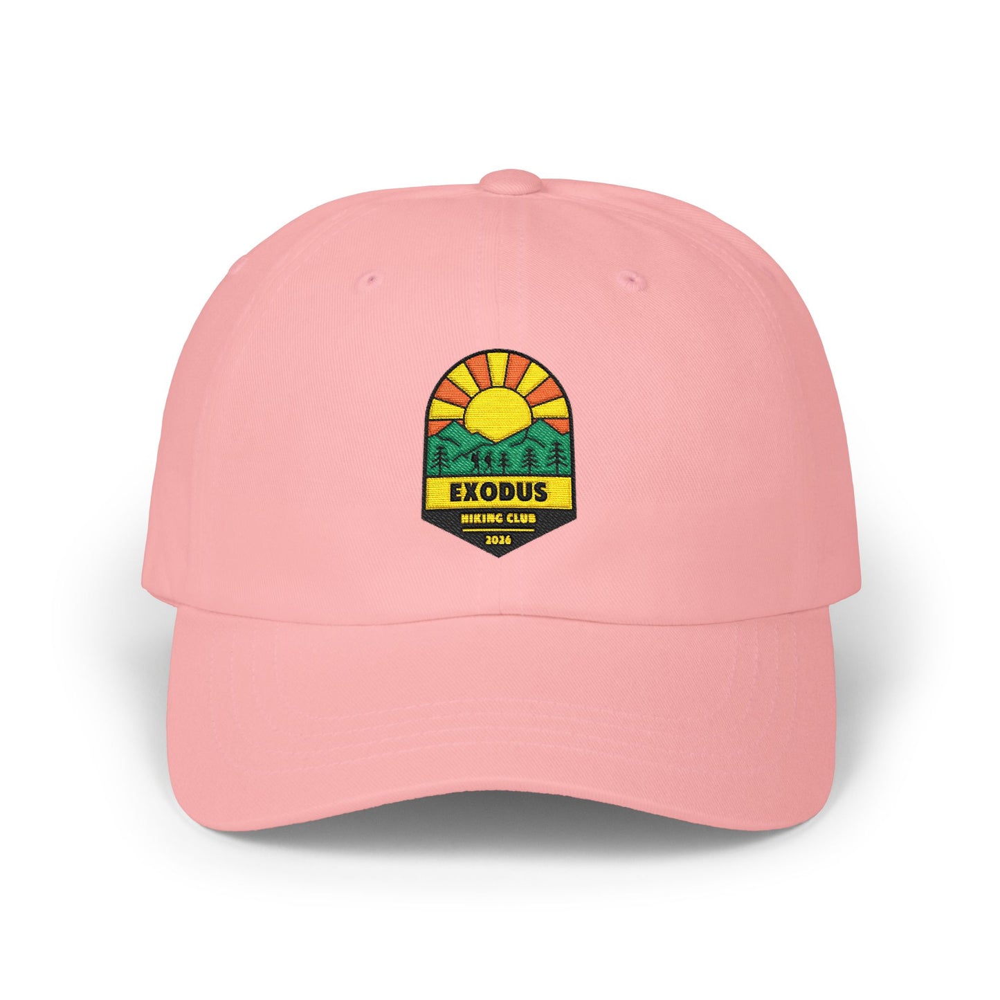 Exodus Hiking Club Patch Embroidered Cotton Dad Cap Hat