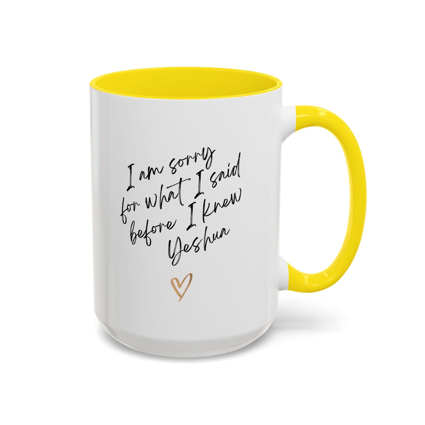 I'm Sorry (Yeshua) Accent Coffee Mug (11, 15oz)