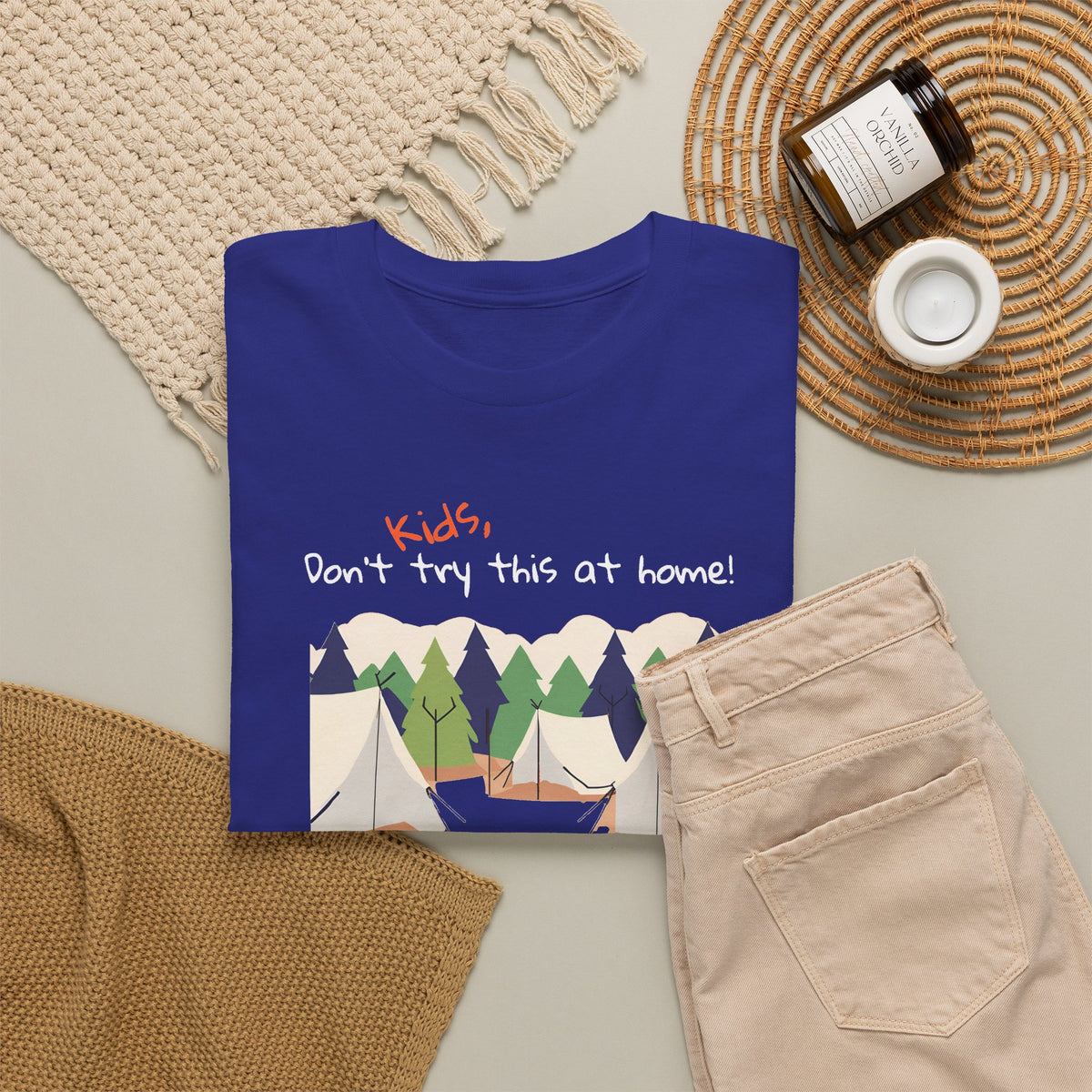 Kids, Don't Try This At Home Sukkot Shirt (dark colors)