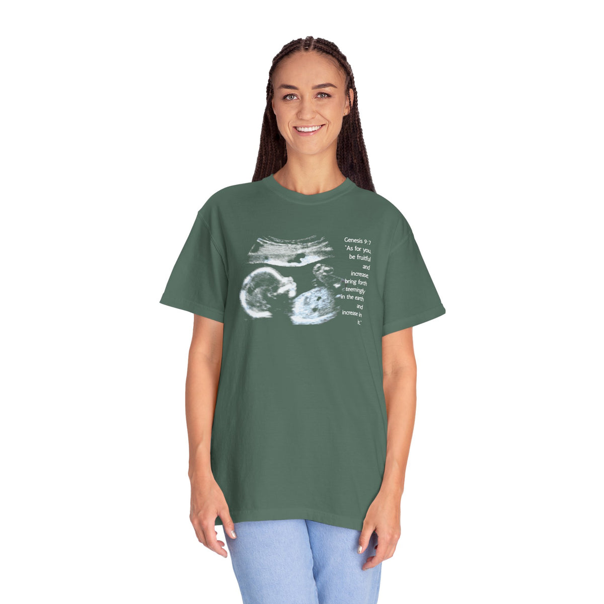 Pregnancy Support Tee - Ultrasound Bible Verse
