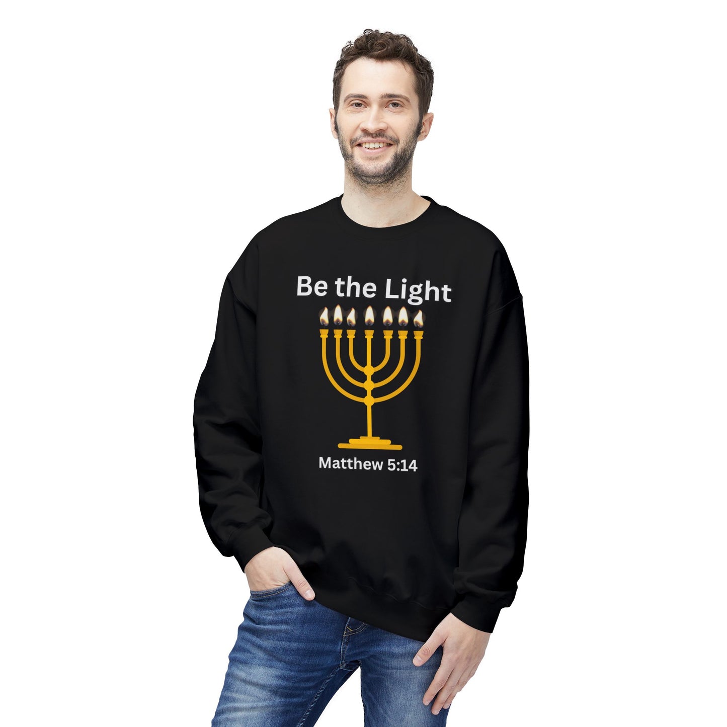 Be The Light Unisex Midweight Softstyle Fleece Crewneck Sweatshirt