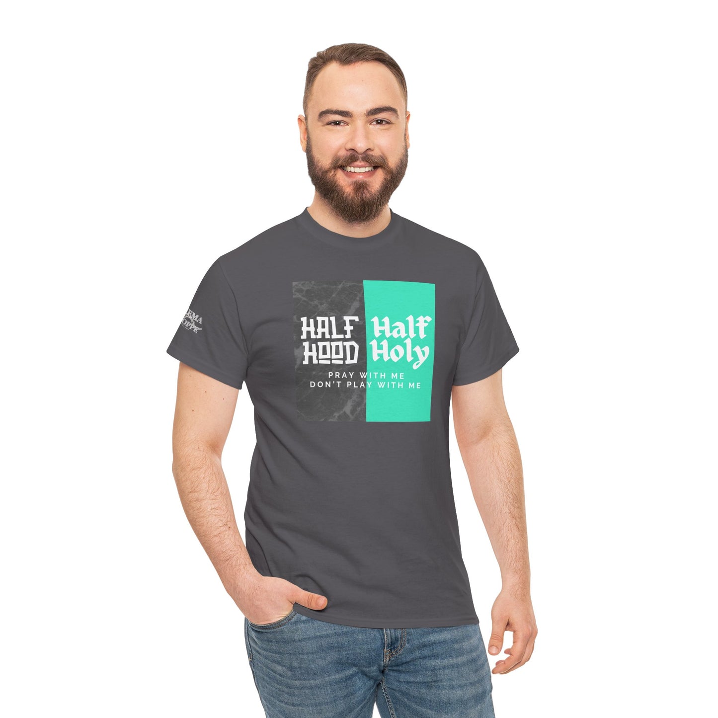 Half Hood/Half Holy Unisex Heavy Cotton Tee