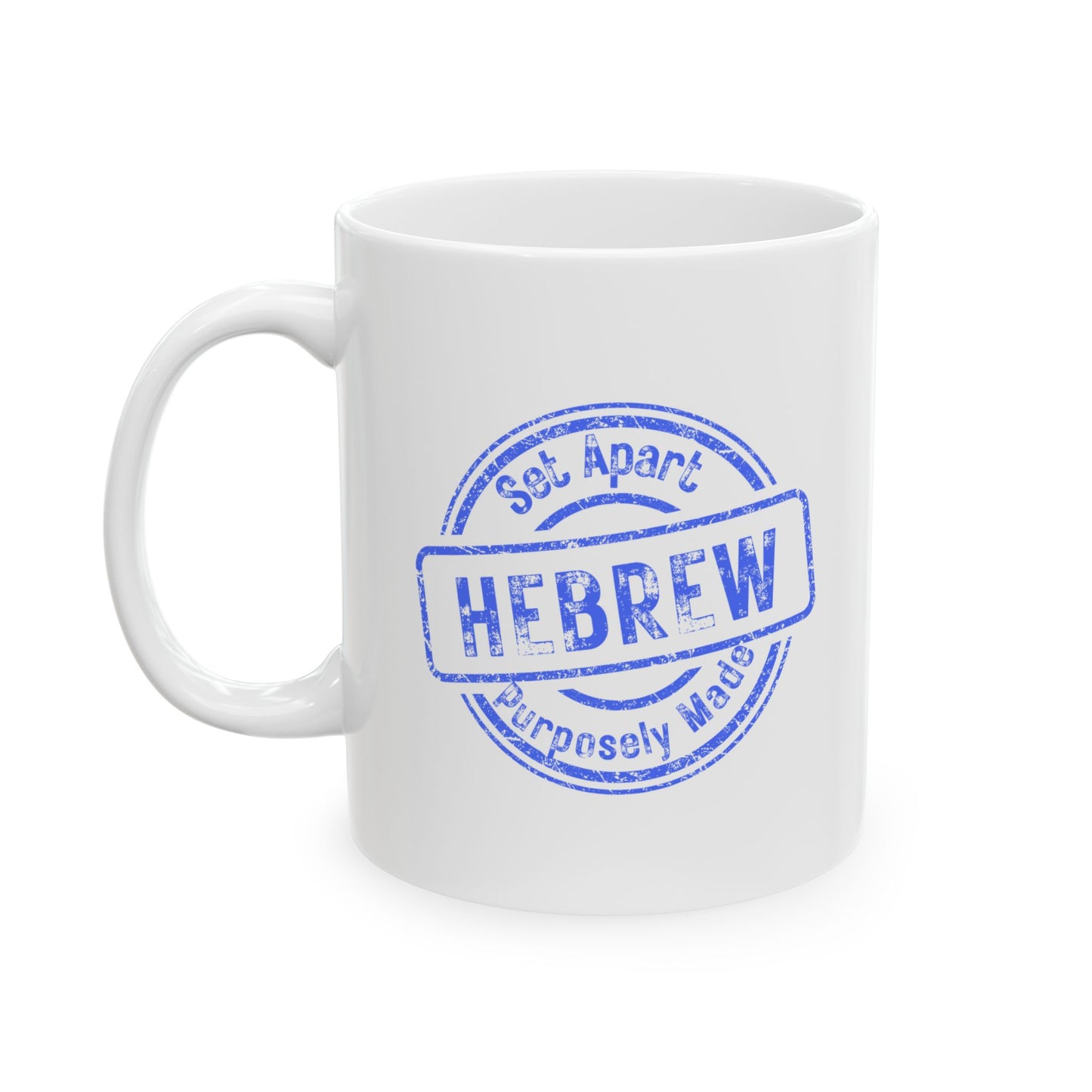 Hebrew Stamp Ceramic Mug, (11oz, 15oz)