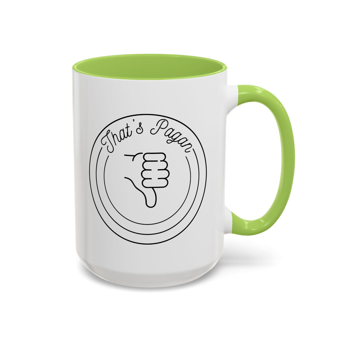 That's Pagan Thumbs Down Accent Coffee Mug