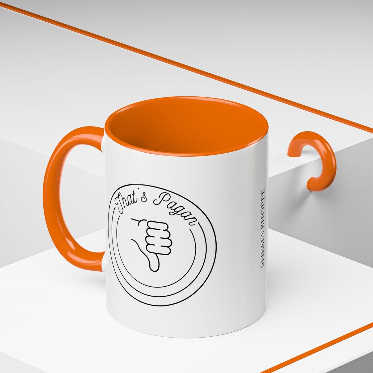 That's Pagan Thumbs Down Accent Coffee Mug
