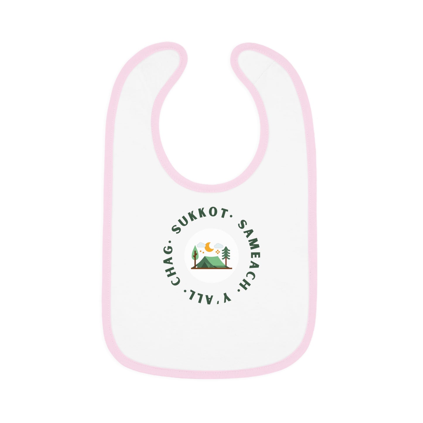 Chag Sukkot Y'all Baby Contrast Trim Jersey Bib