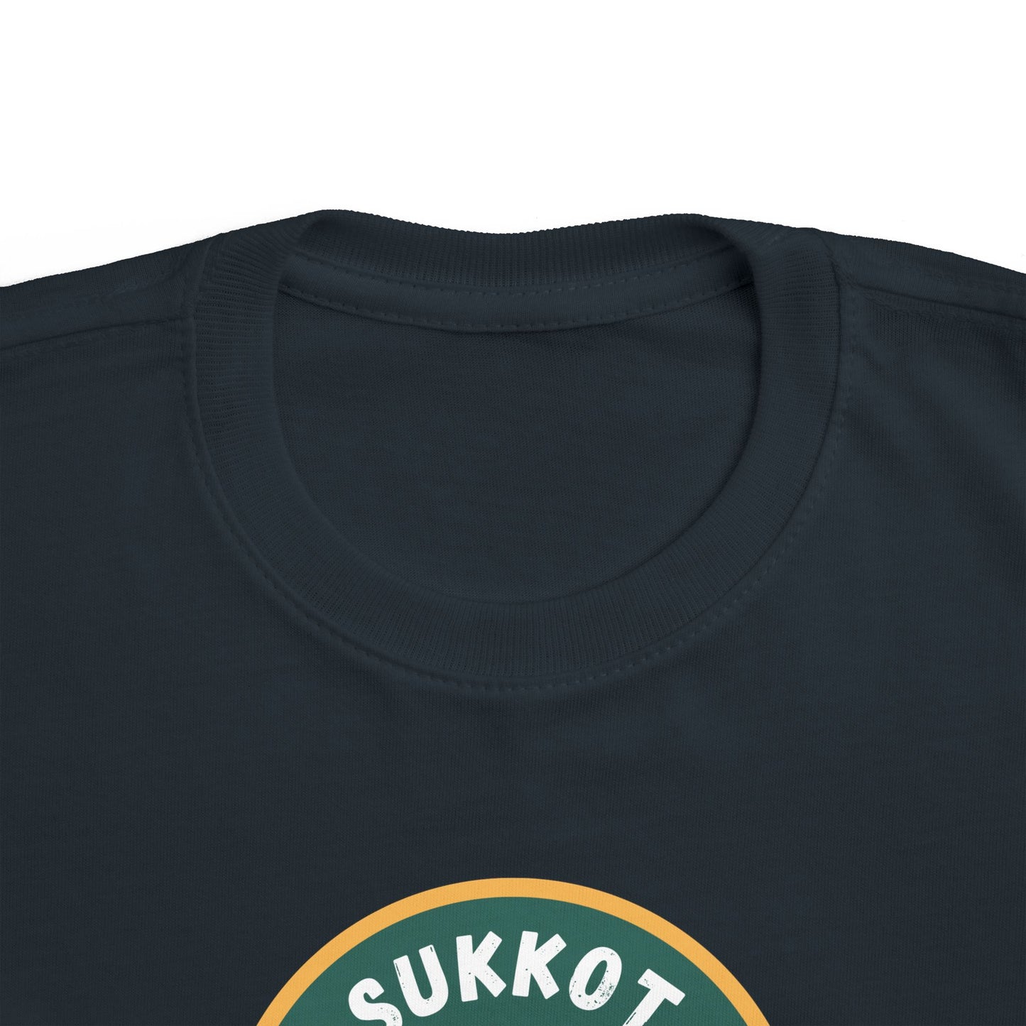 Sukkot Toddler Tee — “Dwell with Yeshua” Camping Badge (Canada)