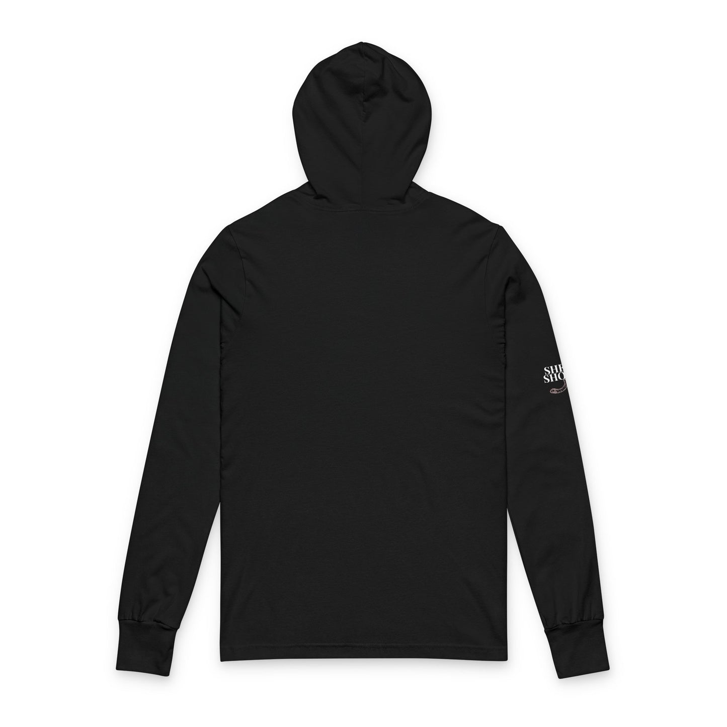 Shabbat Shalom Cotton Hooded Long Sleeve Tee — Retro Sunset Sabbath Shirt