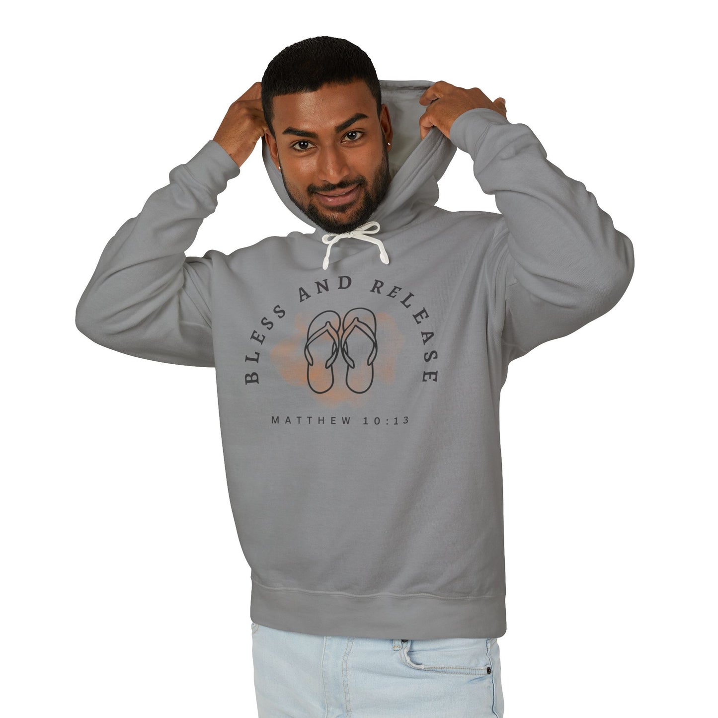 Bless and Release Unisex Lightweight 100% Cotton Hooded Sweatshirt