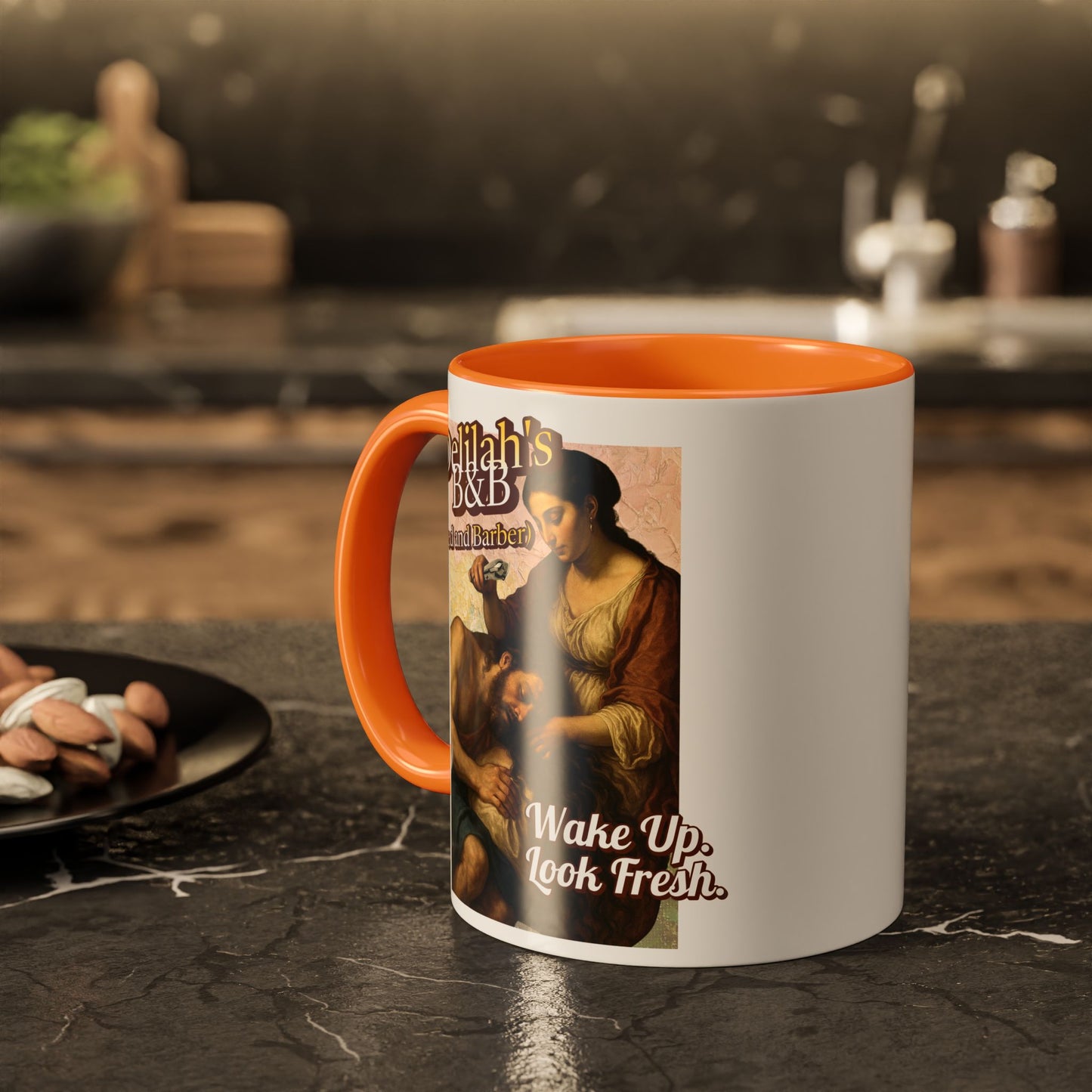 Funny Vintage Sampson Delilah's B&B Coffee Mug