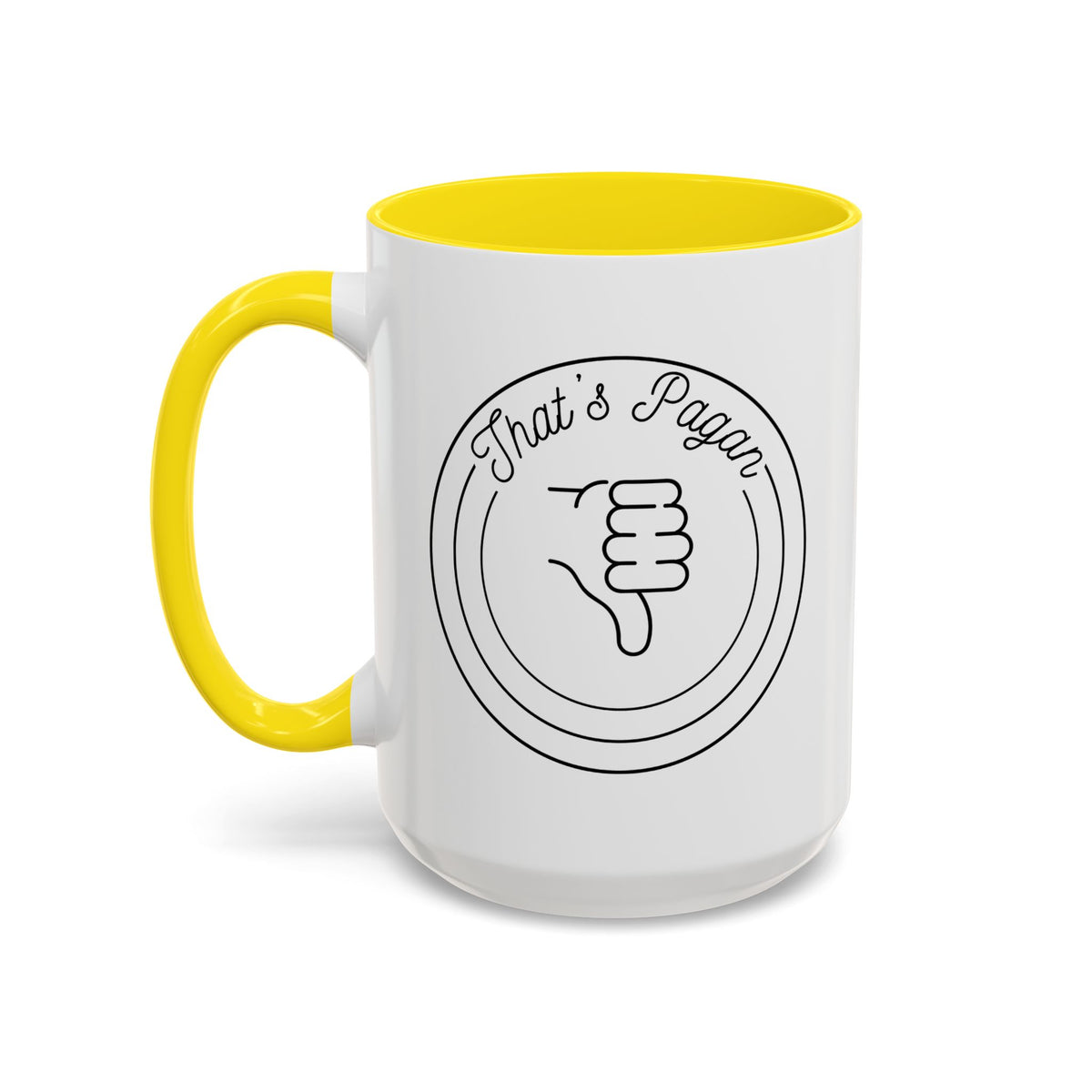 That's Pagan Thumbs Down Accent Coffee Mug