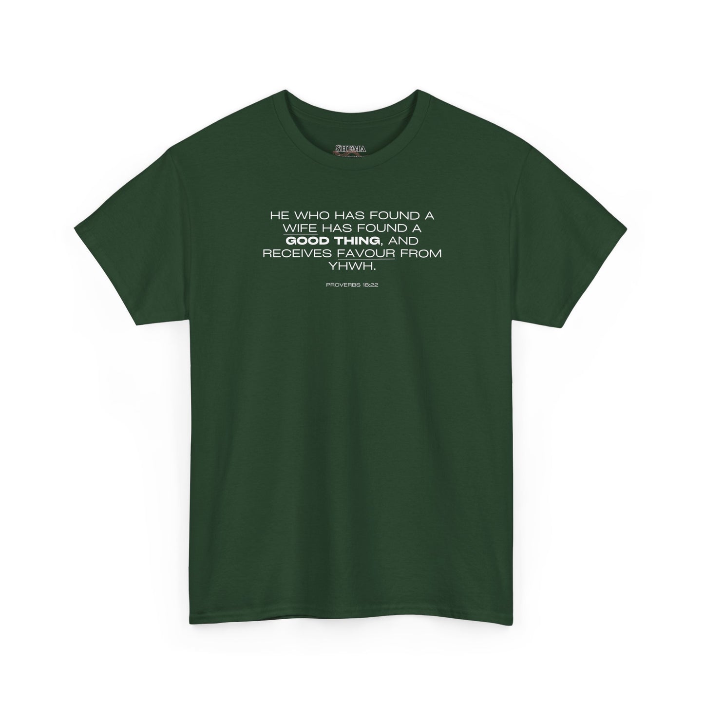Proverbs 18:22 Men's Tee - Engagements, Weddings, Anniversaries- For The Coordinated Couple 100% Cotton
