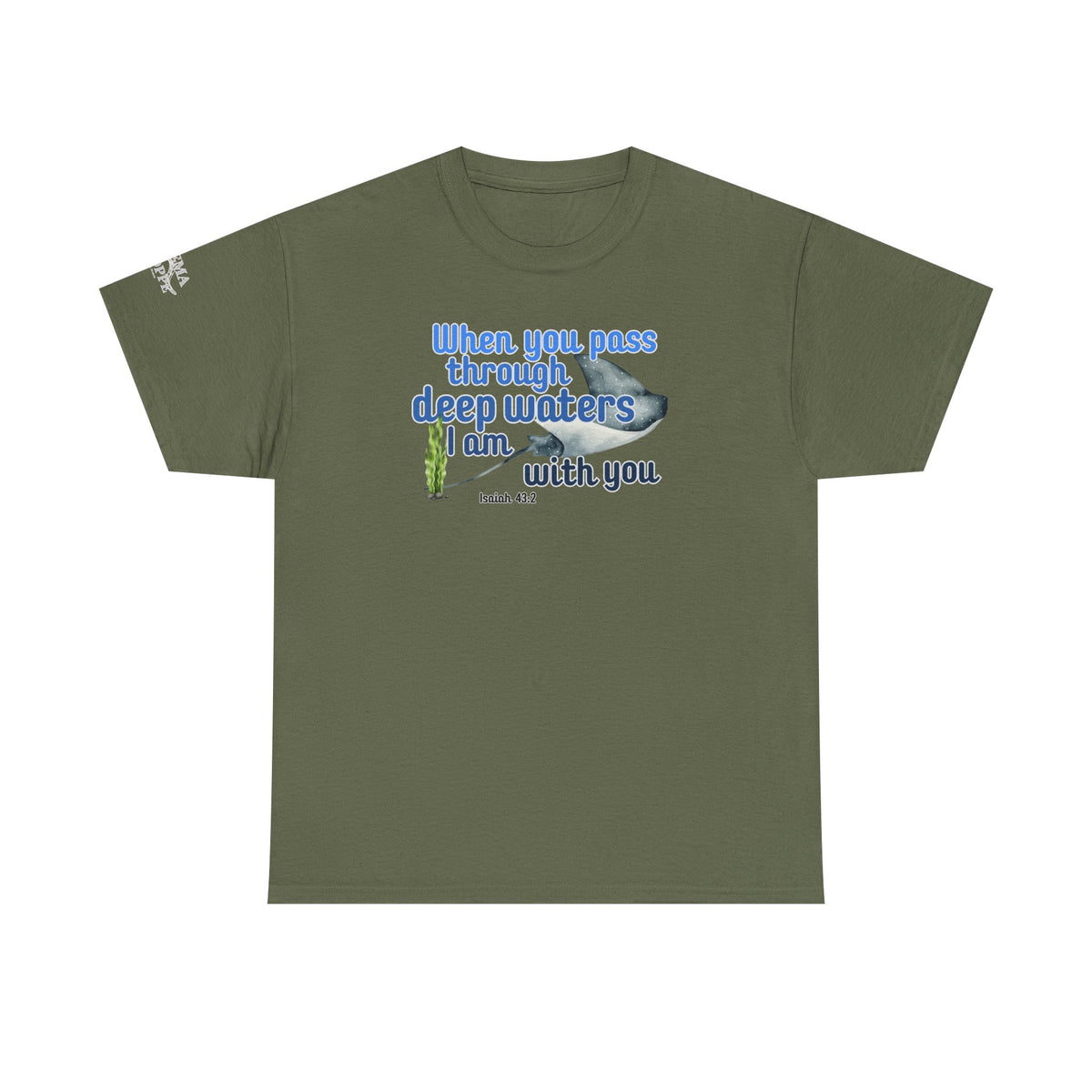When You Pass Through Deep Waters Tee — Isaiah 43:2 Inspirational Christian T-Shirt