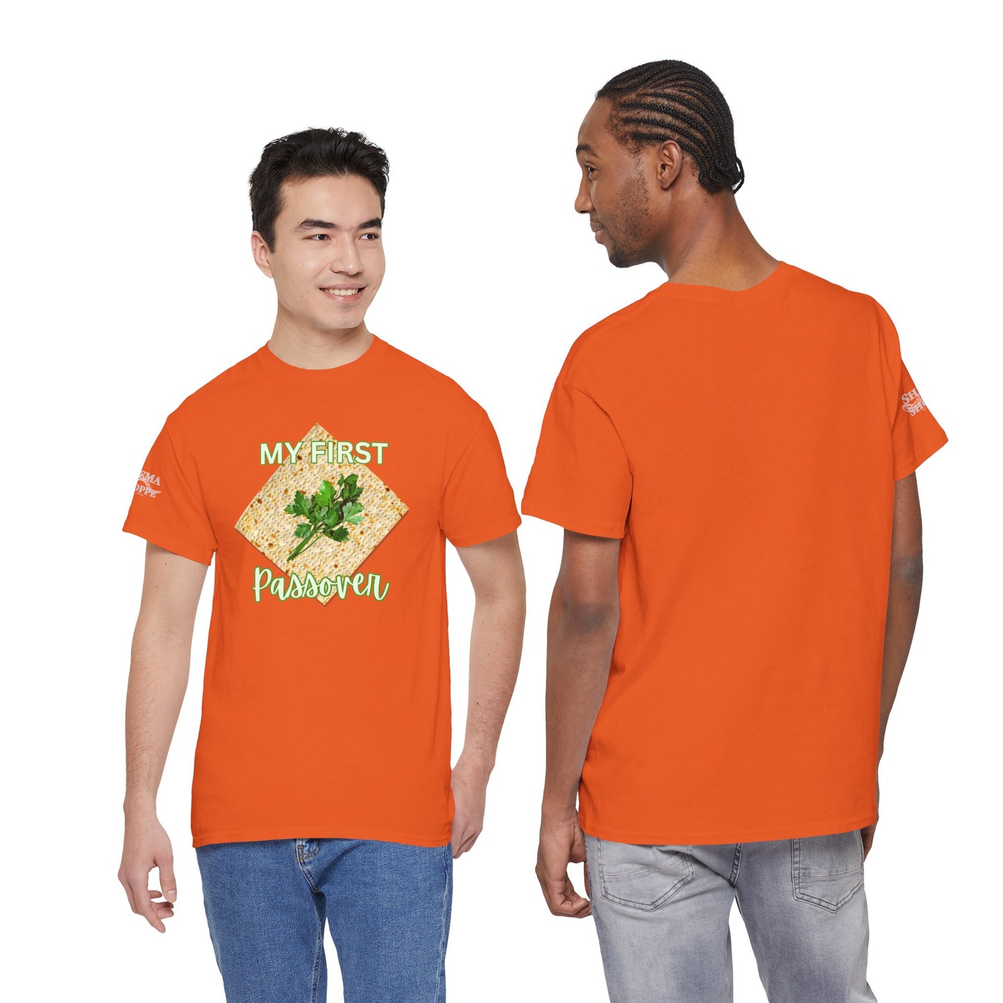 Adults My First Passover T‑Shirt — Seder Matzo & Parsley Pesach Tee