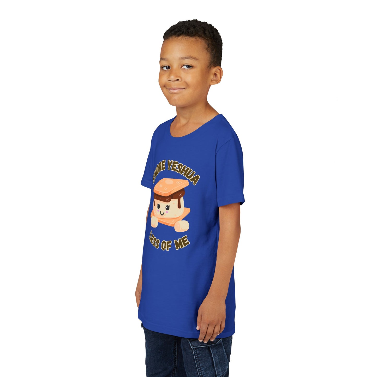 Youth T-Shirt - More Yeshua, Less of Me Shirt Cute S'mores for Sukkot