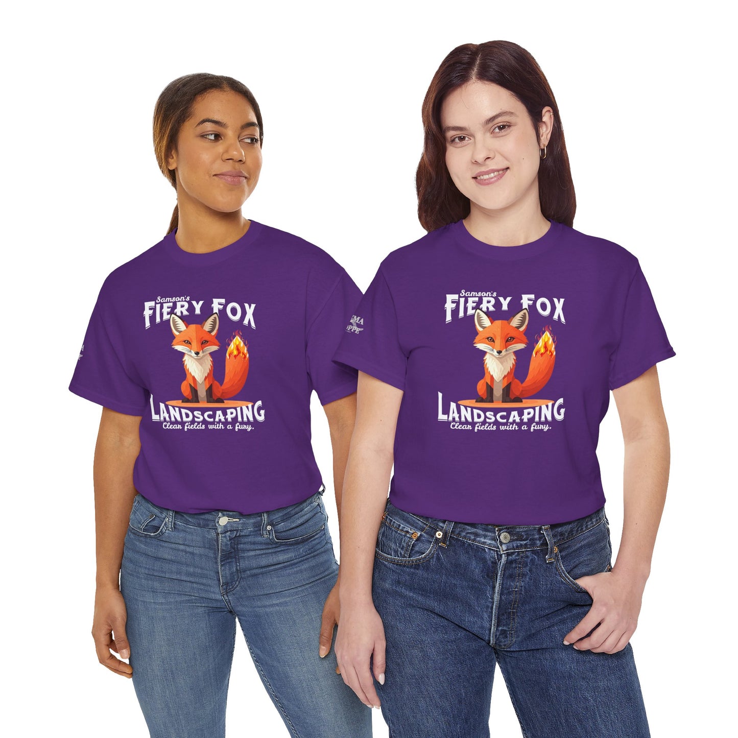 Fiery Fox Landscaping Unisex Heavy Cotton Tee - dark shades