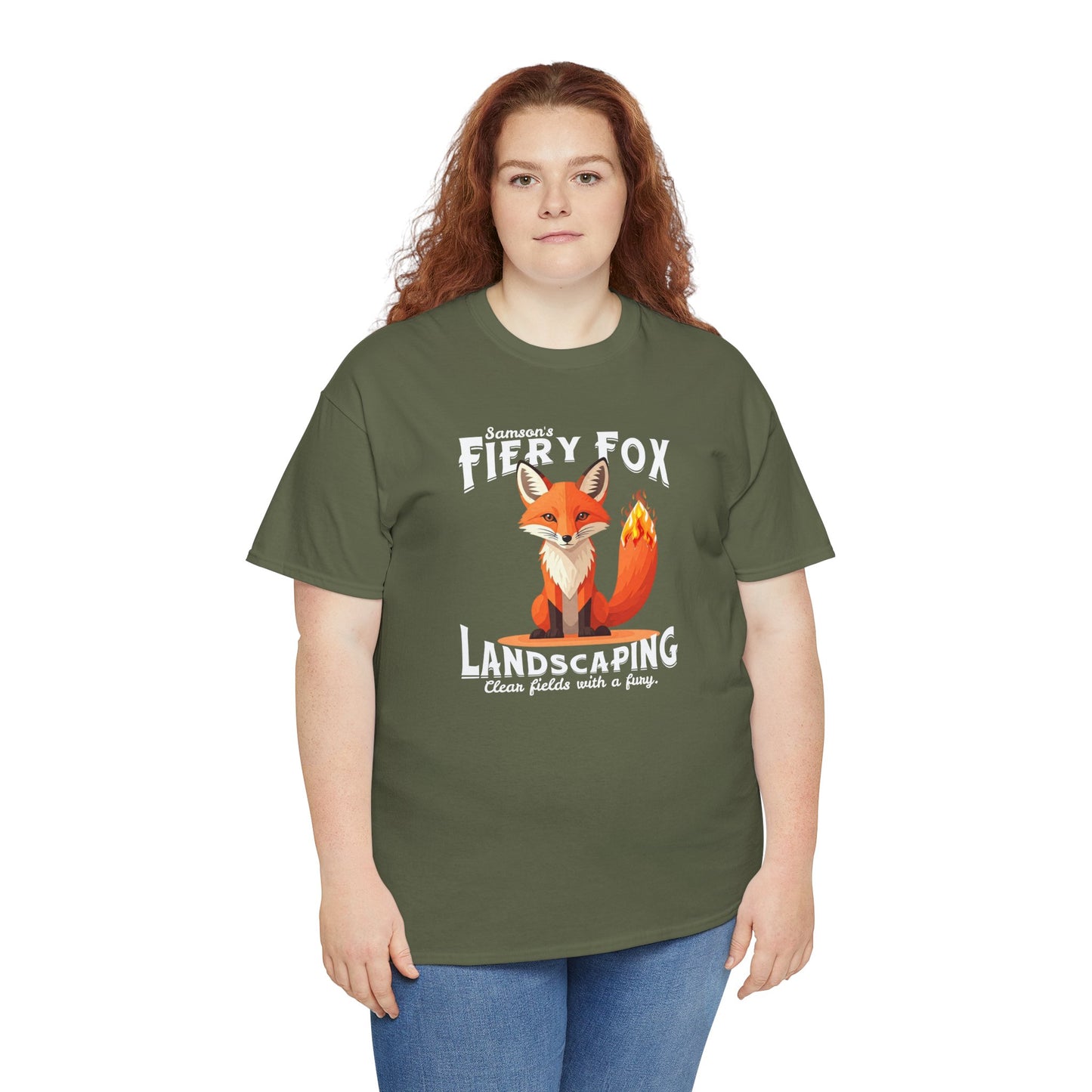Fiery Fox Landscaping Unisex Heavy Cotton Tee - dark shades