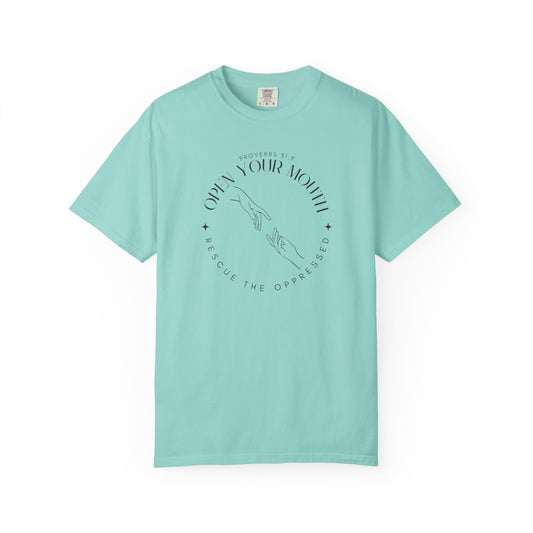 Proverbs 31:9 Unisex T-shirt - Speak Up Against Human Trafficking - 100% Cotton