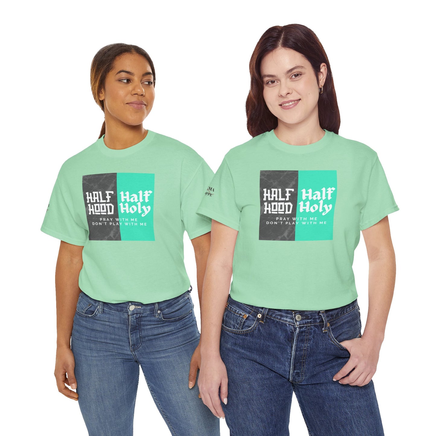 Half Hood/Half Holy Unisex Heavy Cotton Tee