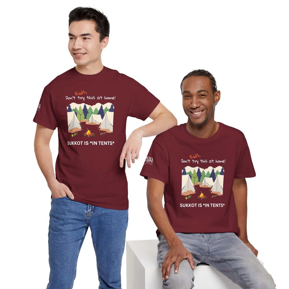 Kids, Don't Try This At Home Sukkot Shirt (dark colors)