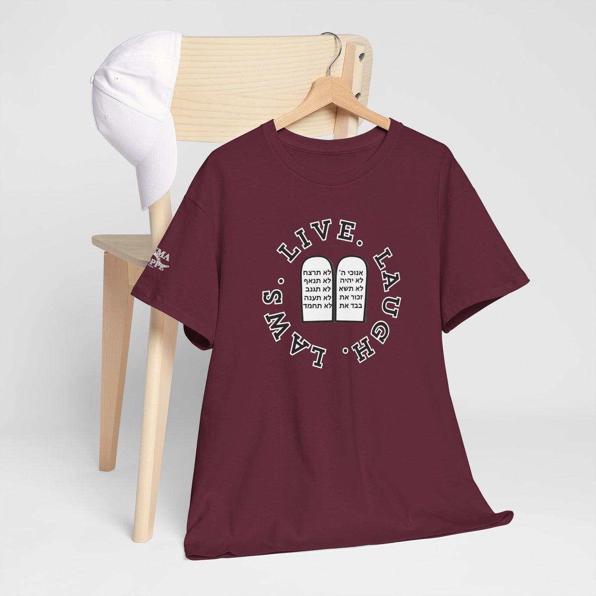 Live Laugh Laws T‑Shirt — Legal Humor Tee with Open Book Graphic