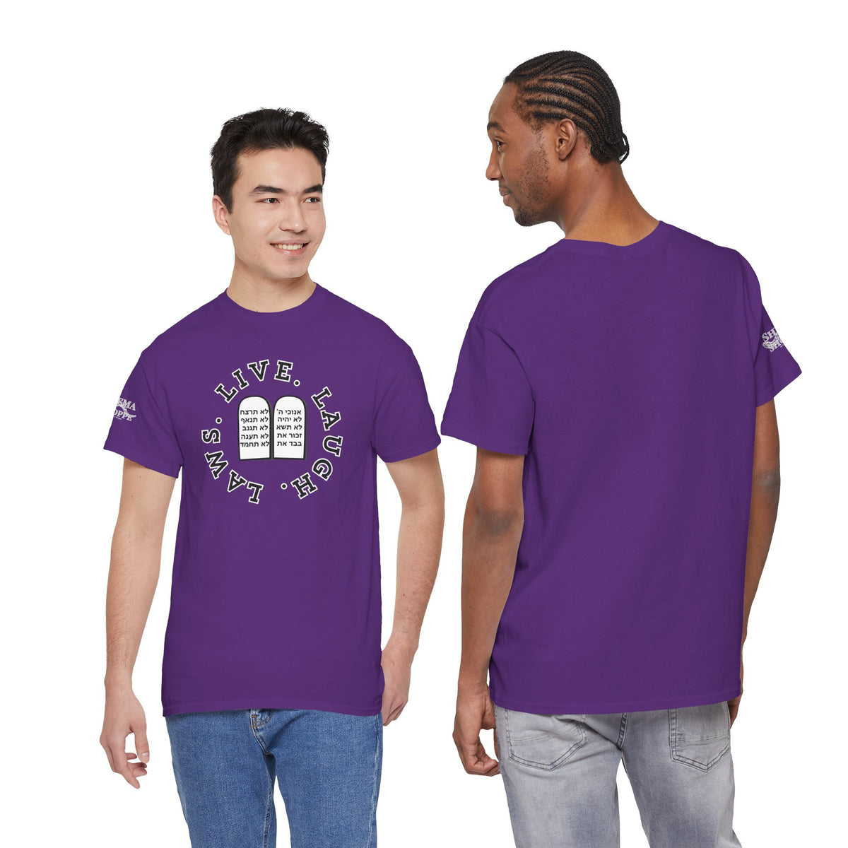 Live Laugh Laws T‑Shirt — Legal Humor Tee with Open Book Graphic