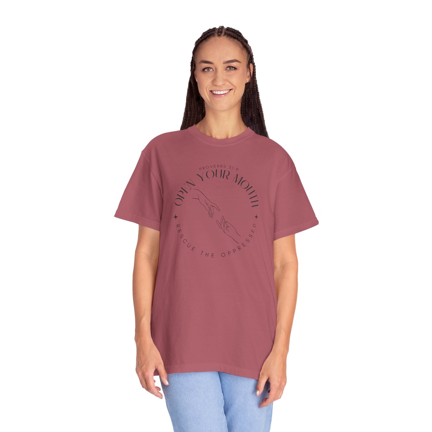 Proverbs 31:9 Unisex T-shirt - Speak Up Against Human Trafficking - 100% Cotton