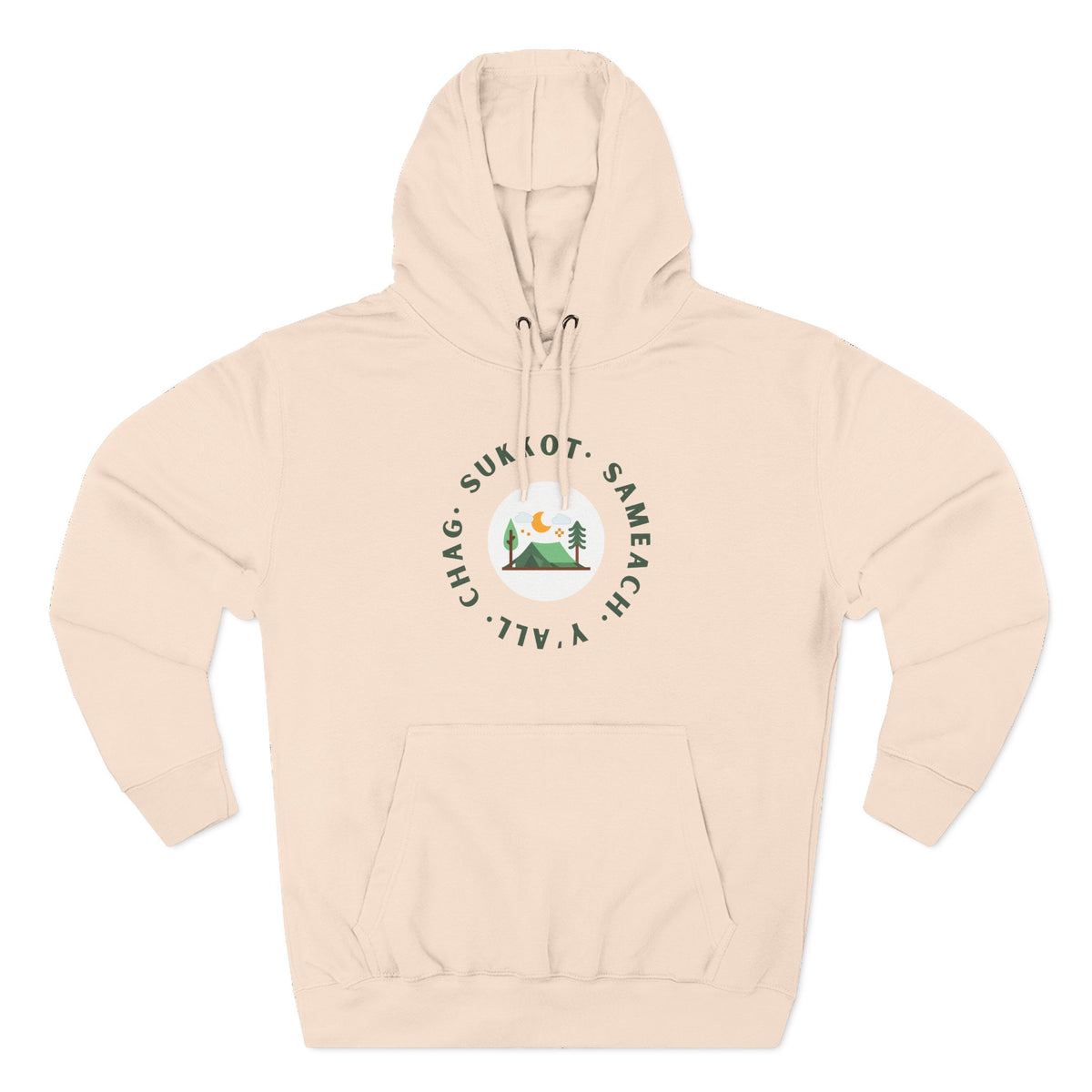 Chag Sukkot Three-Panel Fleece Hoodie
