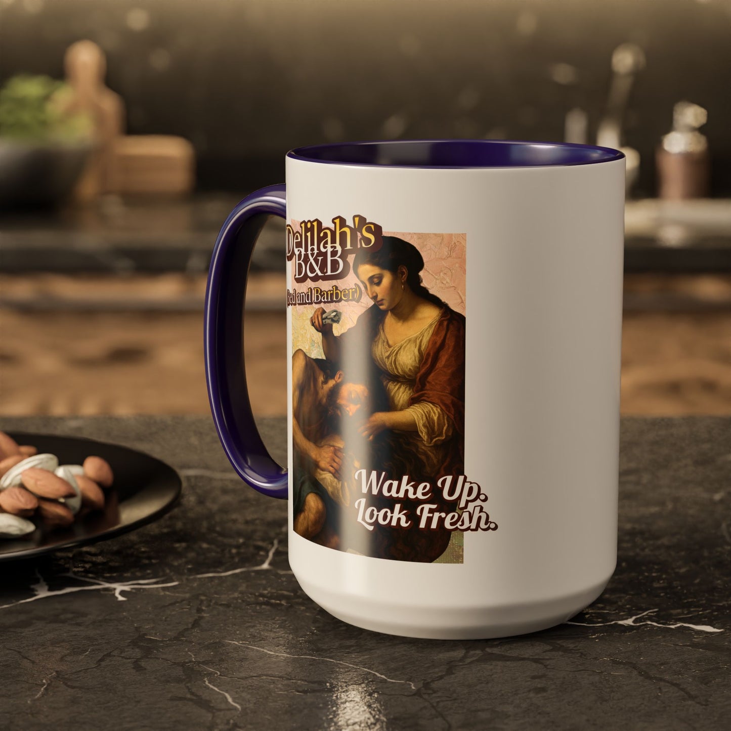 Funny Vintage Sampson Delilah's B&B Coffee Mug