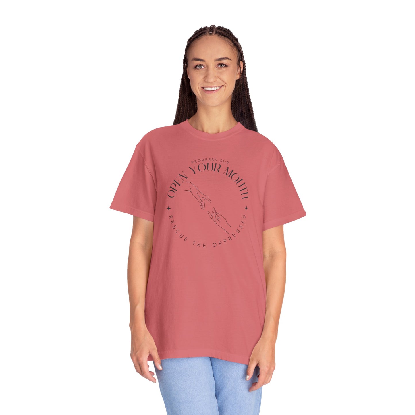 Proverbs 31:9 Unisex T-shirt - Speak Up Against Human Trafficking - 100% Cotton