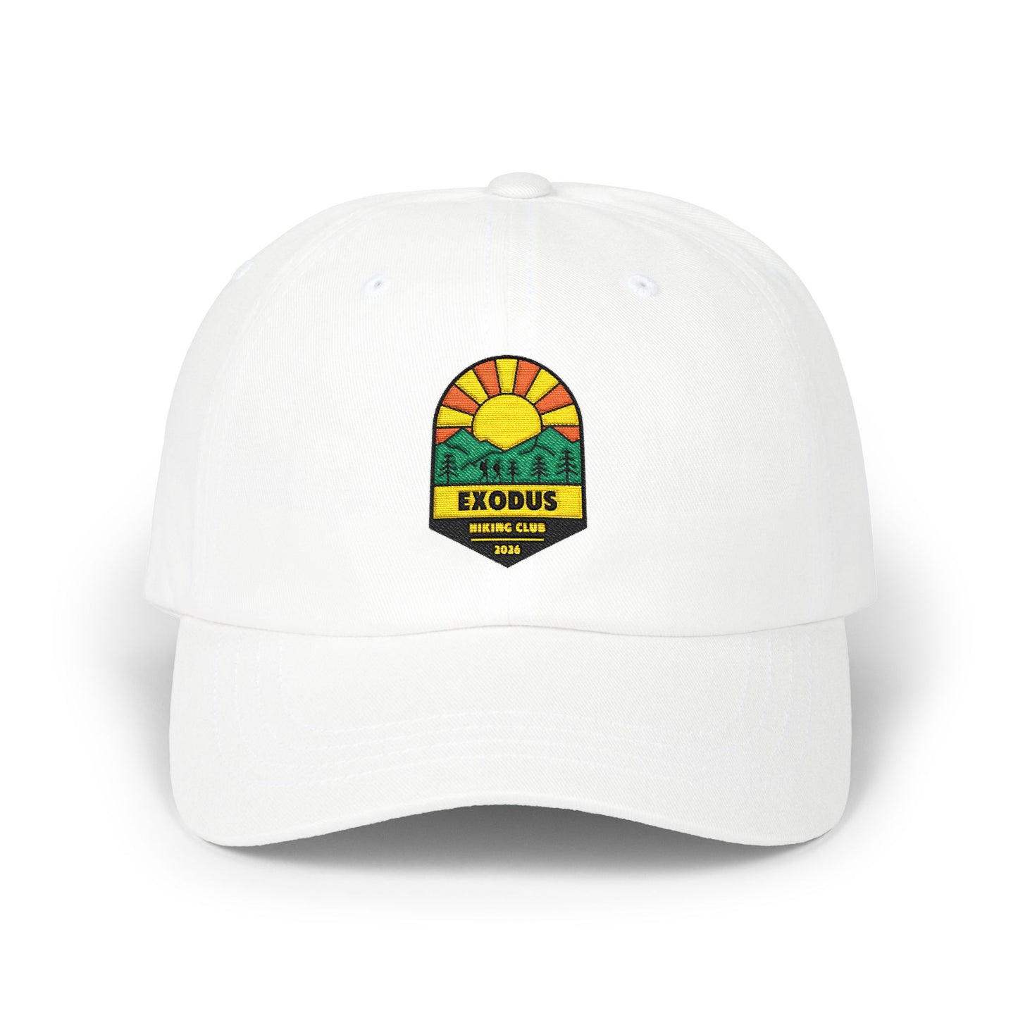 Exodus Hiking Club Patch Embroidered Cotton Dad Cap Hat