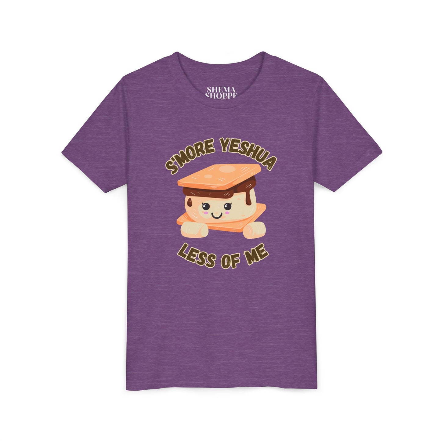 Youth T-Shirt - More Yeshua, Less of Me Shirt Cute S'mores for Sukkot