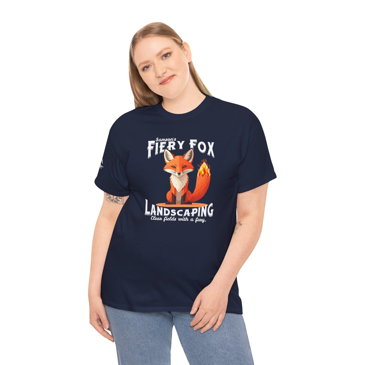 Fiery Fox Landscaping Unisex Heavy Cotton Tee - dark shades