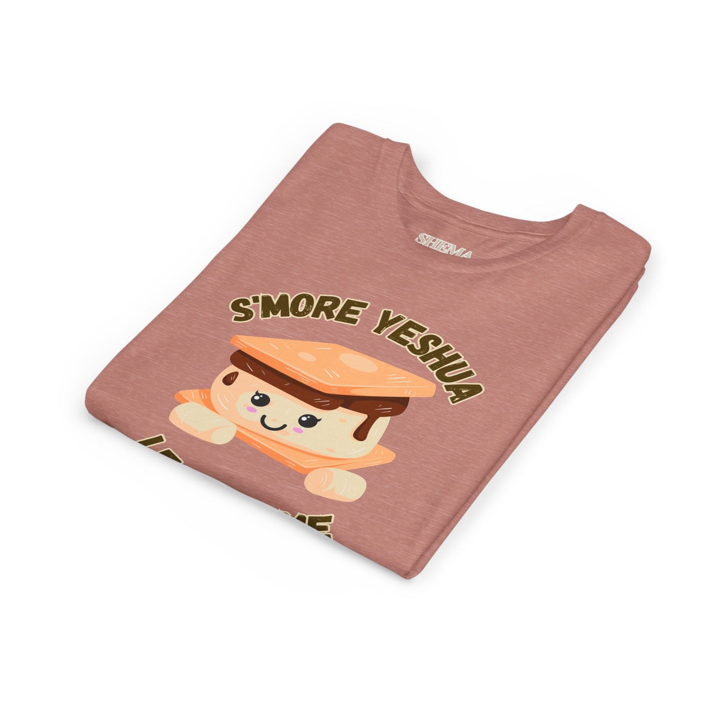 Youth T-Shirt - More Yeshua, Less of Me Shirt Cute S'mores for Sukkot
