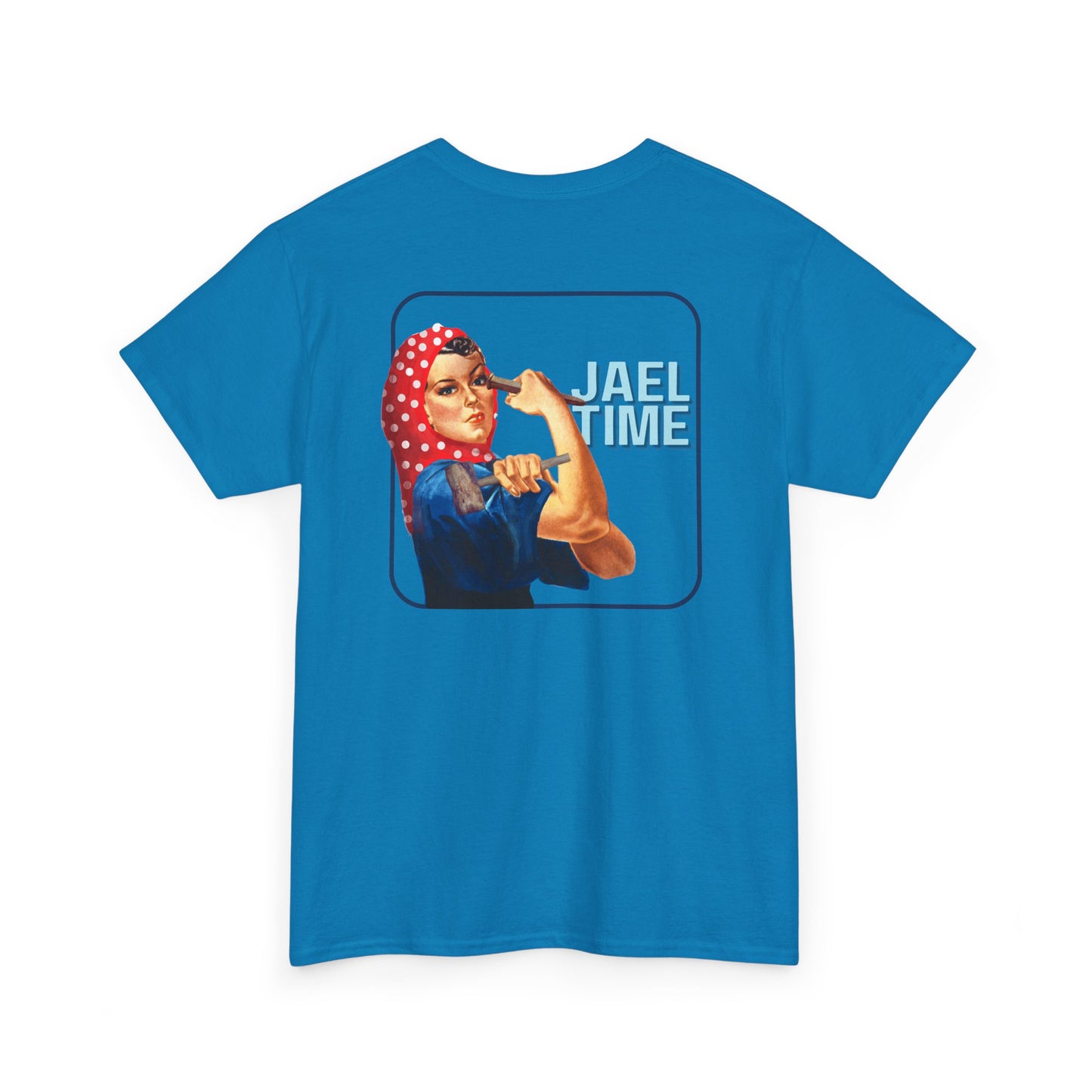 'Jael Time' Humorous Bible Story T-Shirt with Tent Peg and Hammer Design Cotton Tee