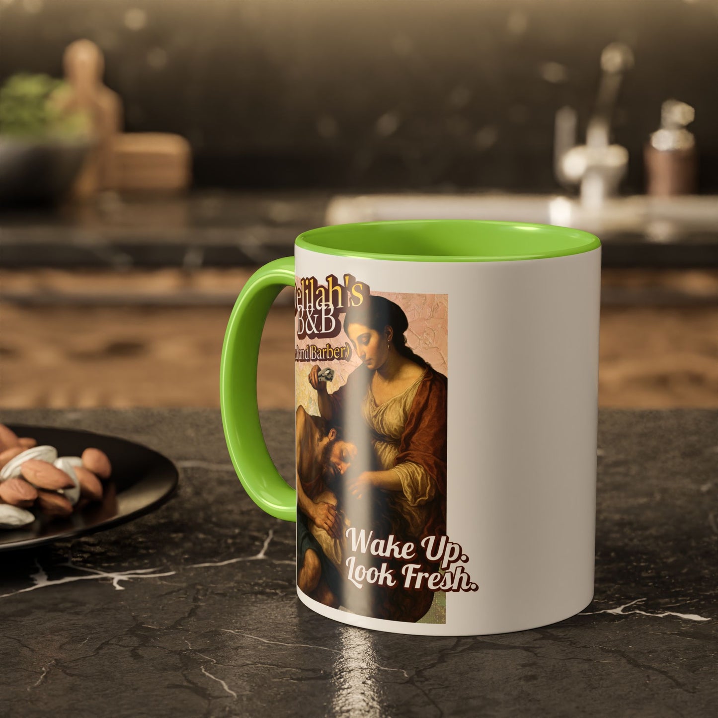 Funny Vintage Sampson Delilah's B&B Coffee Mug