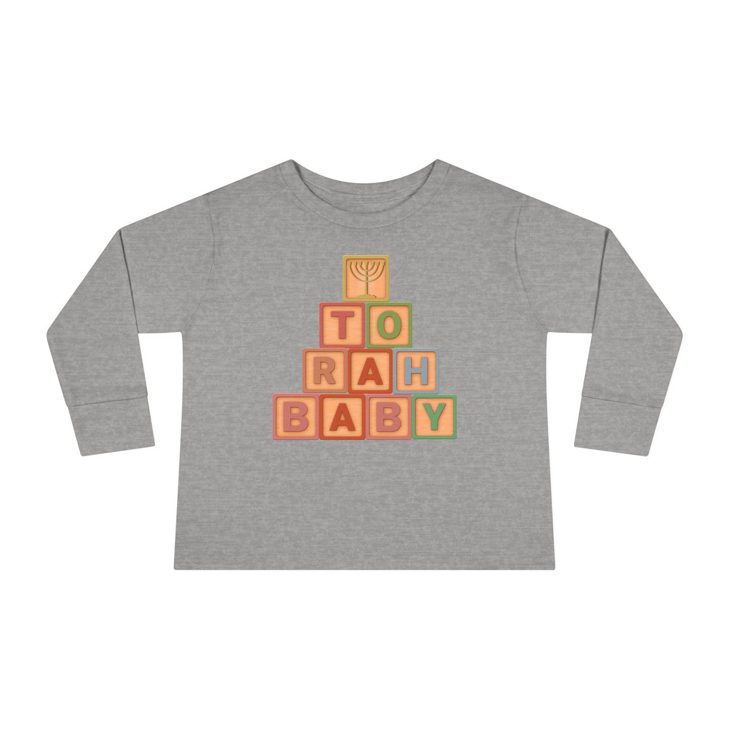 Torah Baby Menorah Blocks- Toddler Long Sleeve Tee