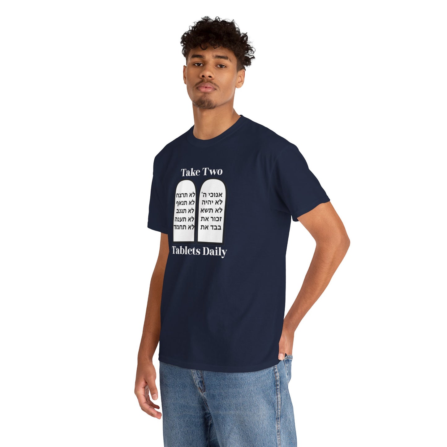 Unisex Tee Take Two Tablets Daily Commandments Shirt