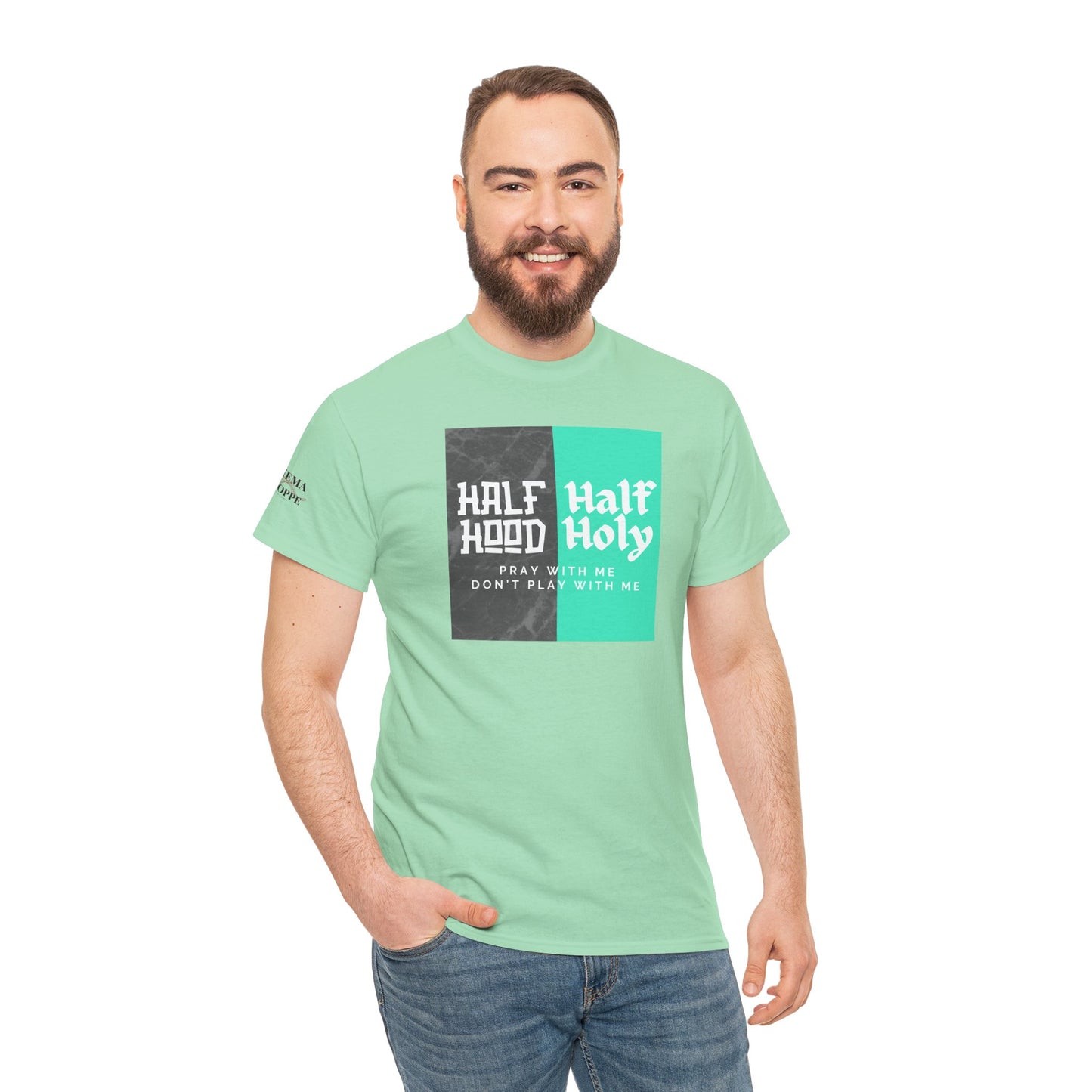 Half Hood/Half Holy Unisex Heavy Cotton Tee