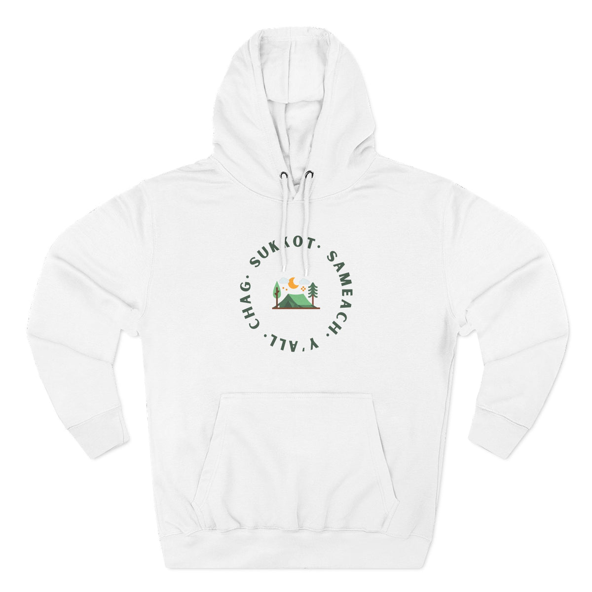 Chag Sukkot Three-Panel Fleece Hoodie