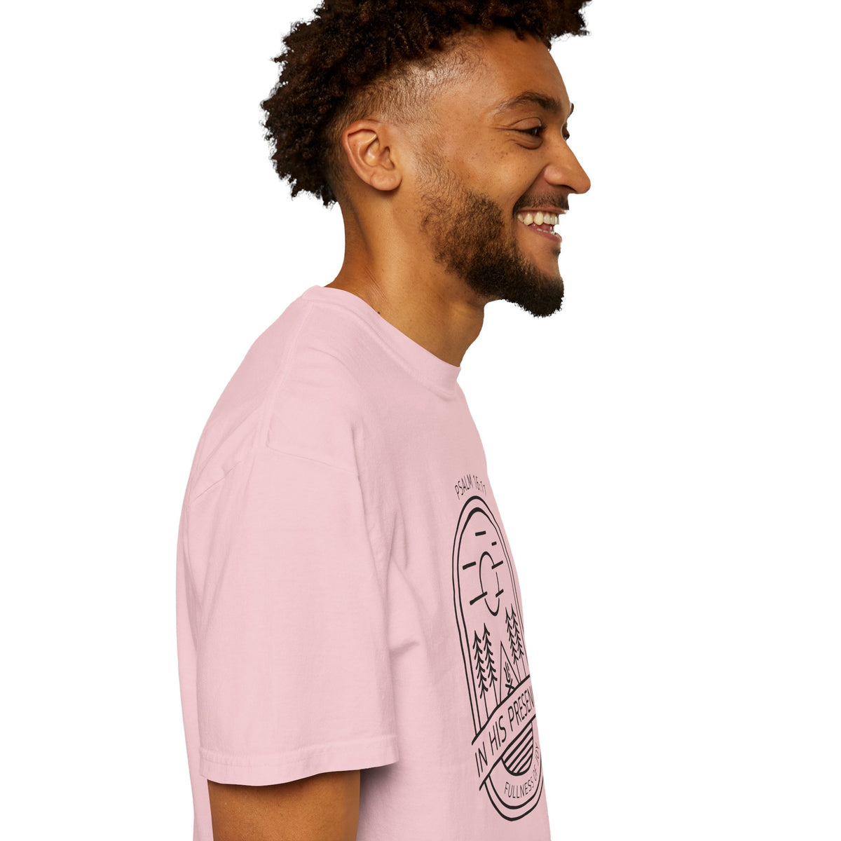 In His Presence T-Shirt — Psalm 16:11 Bible Verse Nature Comfort Colors Cotton Shirt