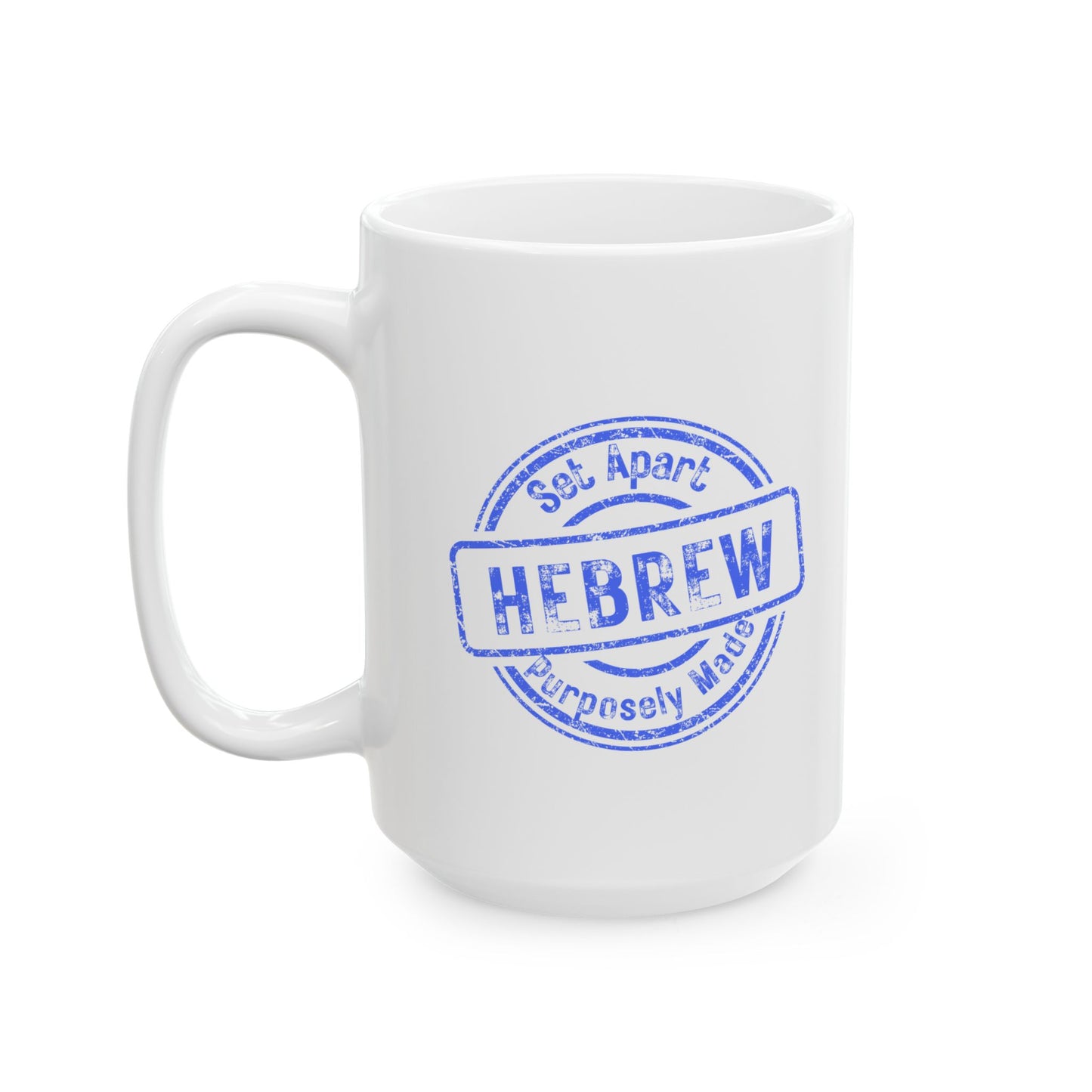 Hebrew Stamp Ceramic Mug, (11oz, 15oz)