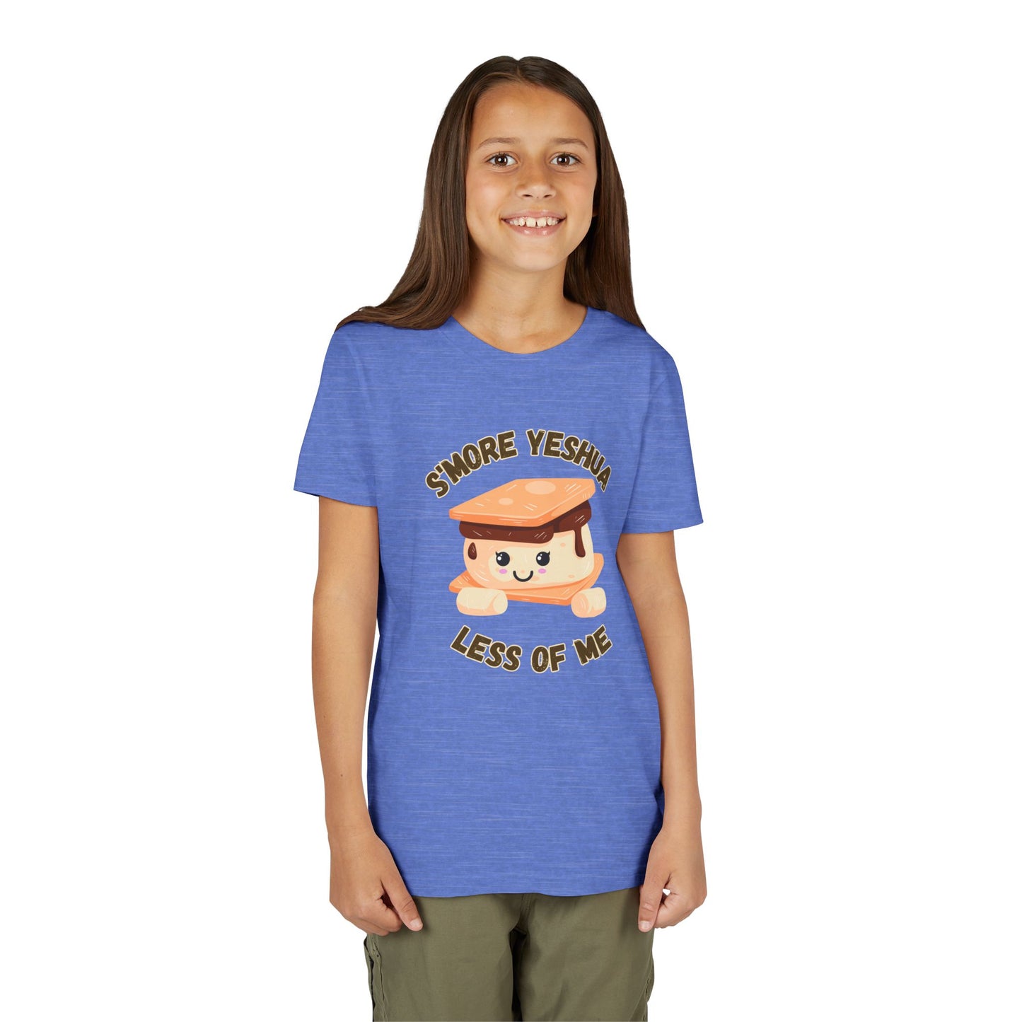 Youth T-Shirt - More Yeshua, Less of Me Shirt Cute S'mores for Sukkot