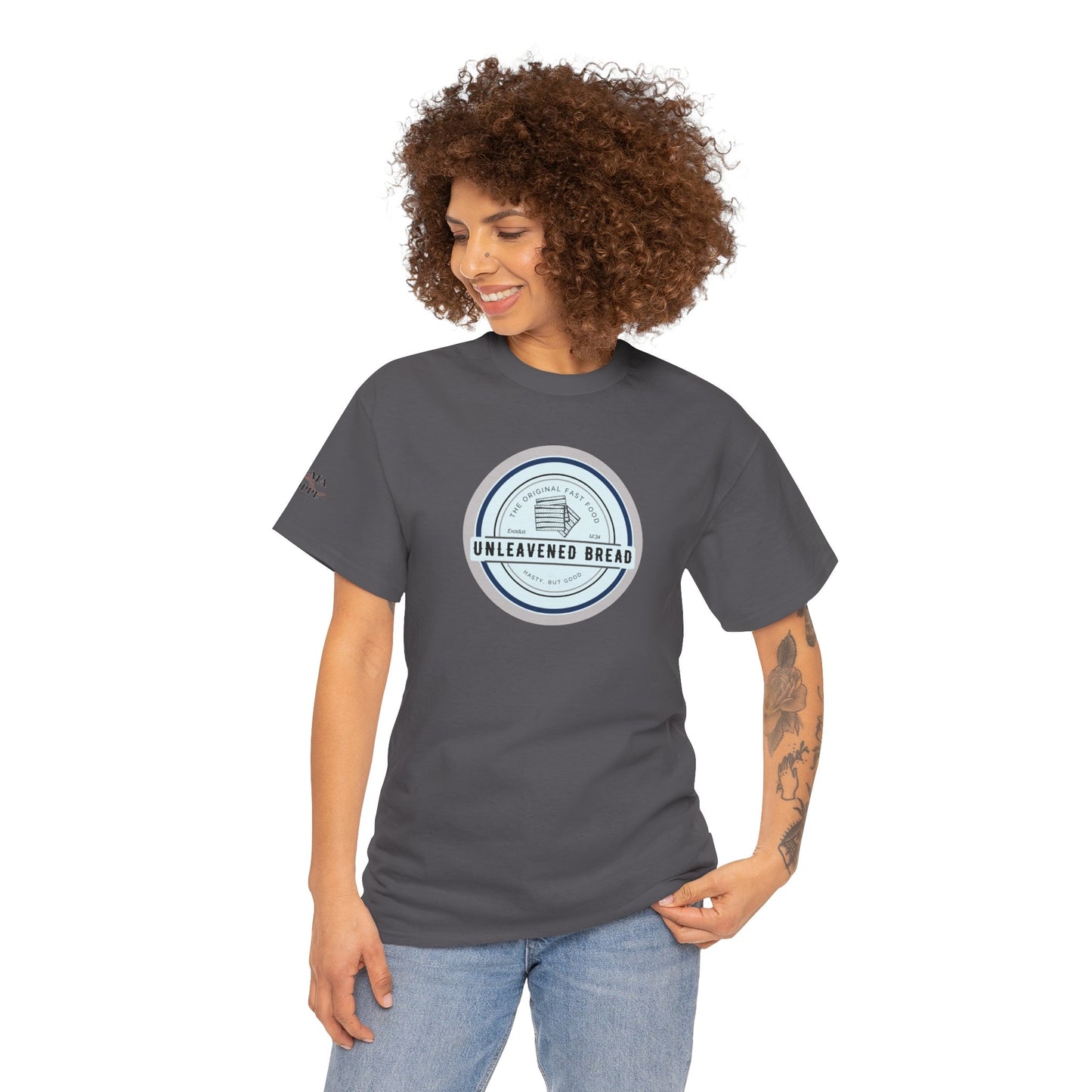 Unleavened Bread Matzo T-Shirt — "Hasty but Good" Passover Biblical Humor Tee