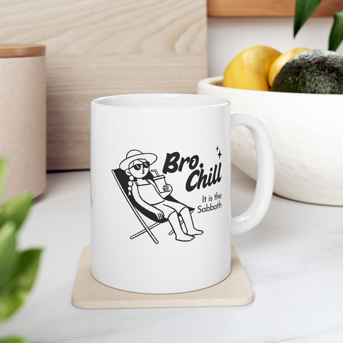 Chill Bro Shabbat Shalom Ceramic Mug
