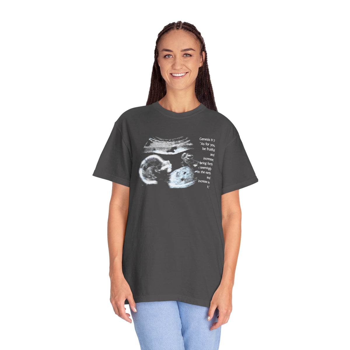 Pregnancy Support Tee - Ultrasound Bible Verse