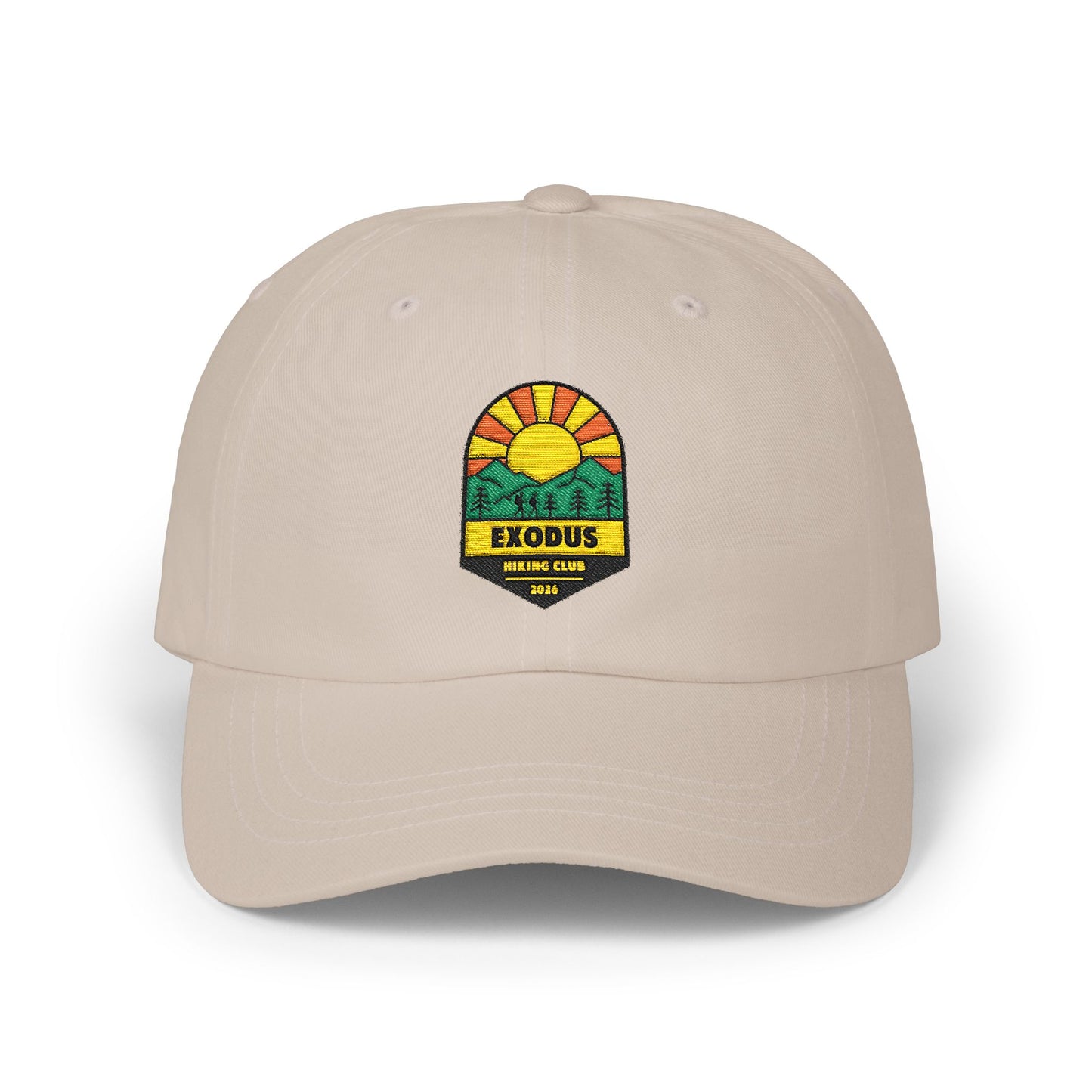 Exodus Hiking Club Patch Embroidered Cotton Dad Cap Hat