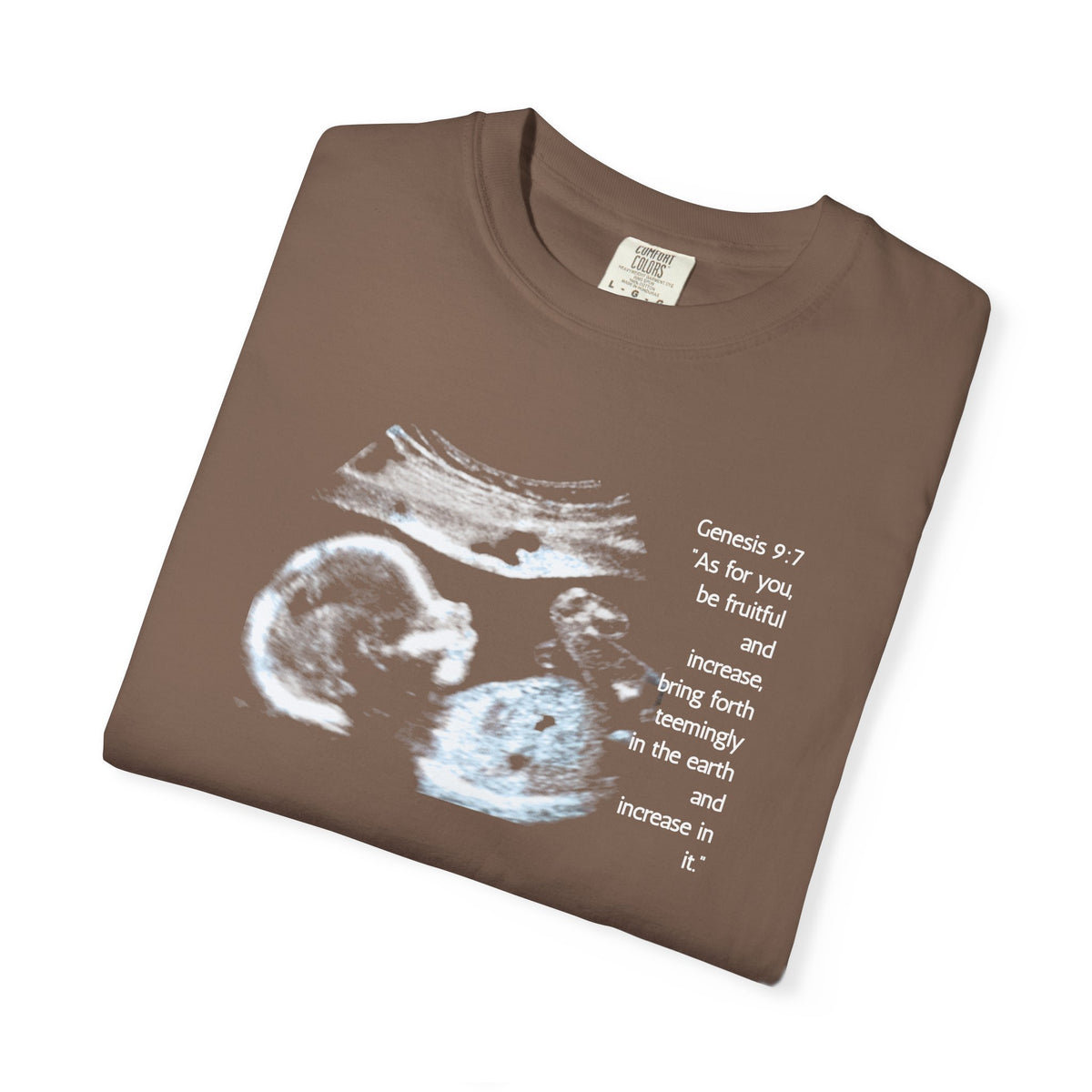 Pregnancy Support Tee - Ultrasound Bible Verse