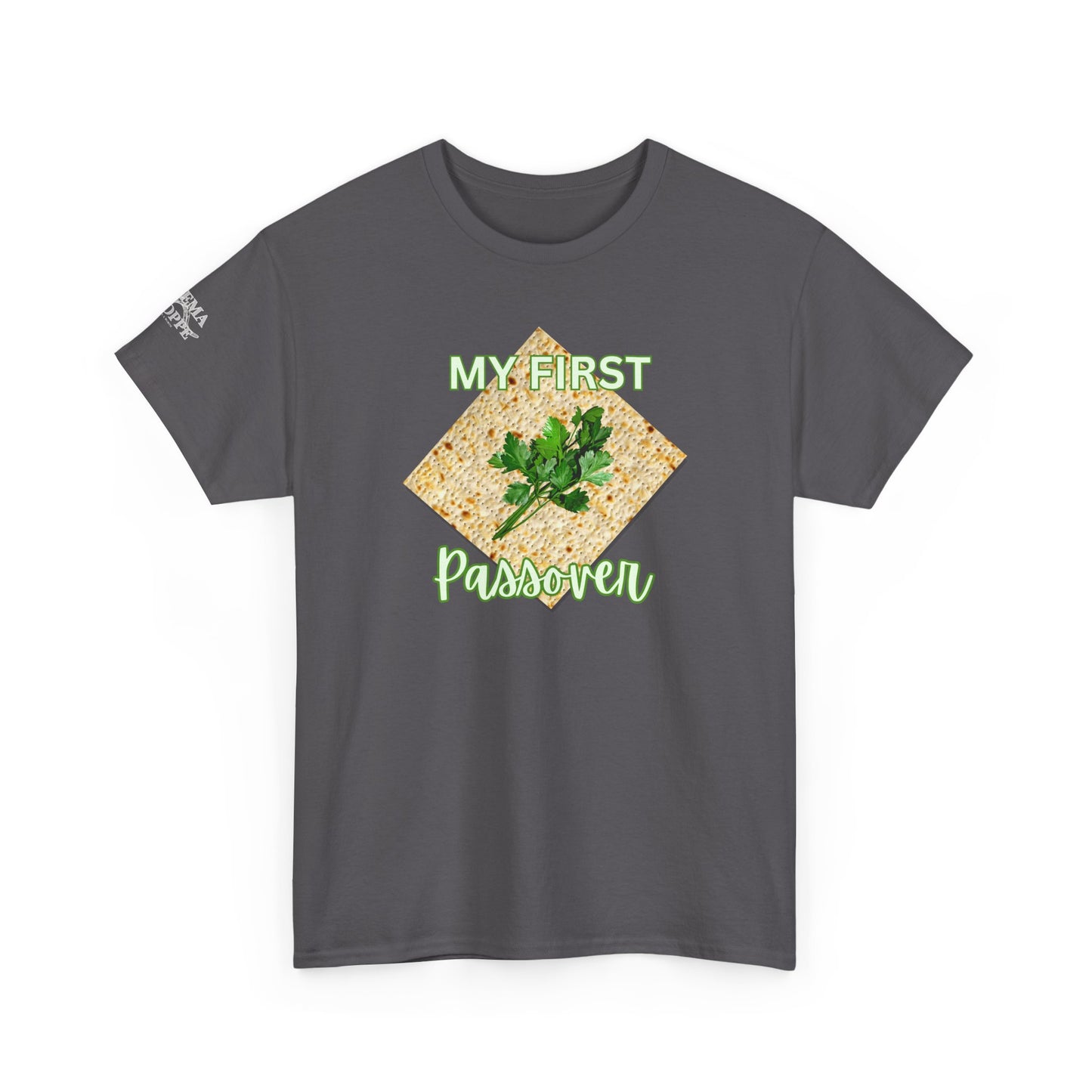 Adults My First Passover T‑Shirt — Seder Matzo & Parsley Pesach Tee